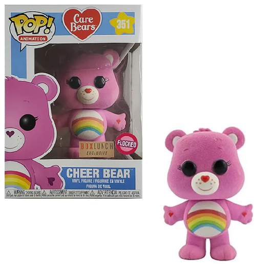 Funko Pop! Care Bears - Cheer Bear (Flocked) Boxlunch Exclusive #351 [8/10]